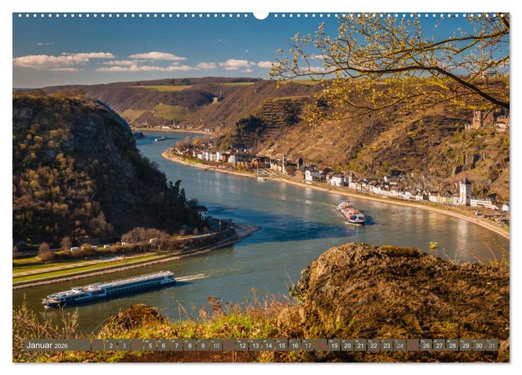 Produktbild: Kultur im Rheingau (hochwertiger Premium Wandkalender 2026 DIN A2 quer), Kunstdruck in Hochglanz