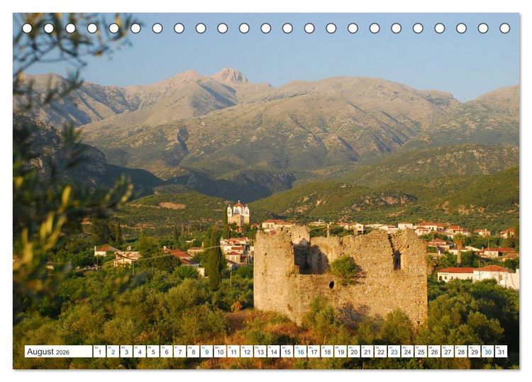 Produktbild: Peloponnes - Der S&uuml;den (Tischkalender 2026 DIN A5 quer), CALVENDO Monatskalender