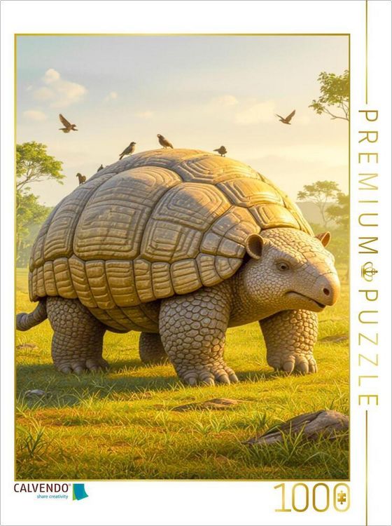 Produktbild: CALVENDO Puzzle Glyptodon, gepanzerter Riesen-G&uuml;rteltierverwandter | 1000 Teile Lege-Gr&ouml;&szlig;e 64x48cm Foto-Puzzle f&uuml;r gl&uuml;ckliche Stunden