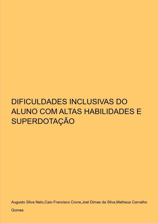 Produktbild: Dificuldades Inclusivas Do Aluno Com Altas Habilidades E Su