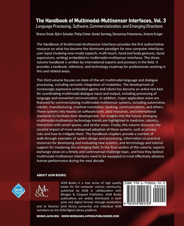 Produktbild: The Handbook of Multimodal-Multisensor Interfaces, Volume 3