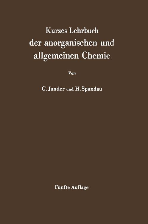 Produktbild: Kurzes Lehrbuch der anorganischen und allgemeinen Chemie