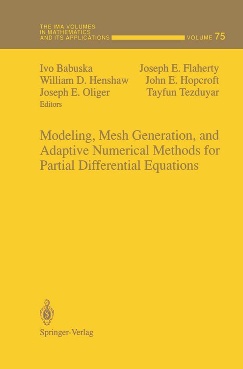 Produktbild: Modeling, Mesh Generation, and Adaptive Numerical Methods for Partial Differential Equations