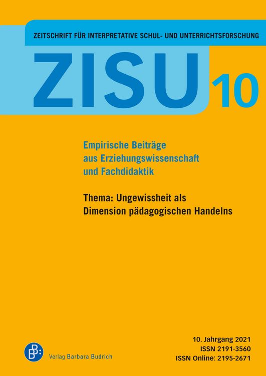Produktbild: ZISU &ndash; Zeitschrift f&uuml;r interpretative Schul- und Unterrichtsforschung