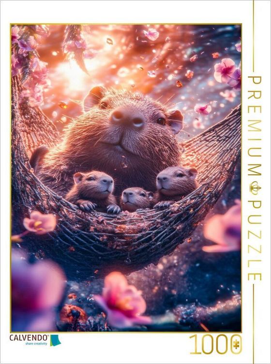 Produktbild: CALVENDO Puzzle Kuscheln? Capybaras nennen das Alltag | 1000 Teile Lege-Gr&ouml;&szlig;e 64x48cm Foto-Puzzle f&uuml;r gl&uuml;ckliche Stunden