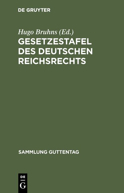 Produktbild: Gesetzestafel des deutschen Reichsrechts