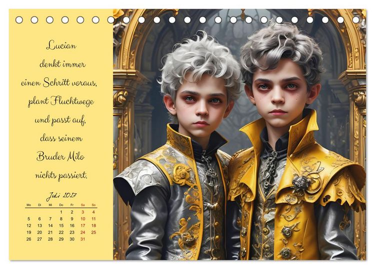 Produktbild: Mondkinder der Dunkelheit (Tischkalender 2027 DIN A5 quer), CALVENDO Monatskalender