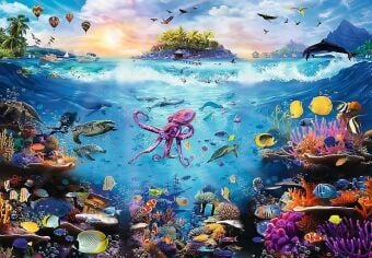 Produktbild: UFT Puzzle 13500 - Tauchen Sie ein in das Unterwasserparadies