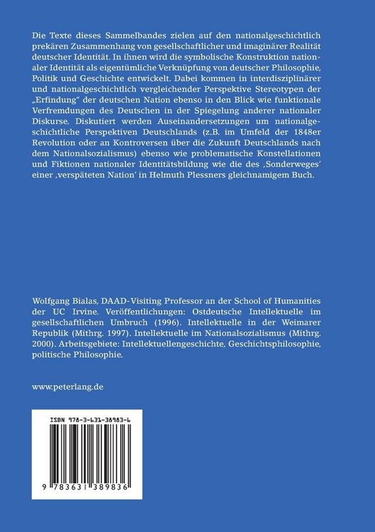 Produktbild: Die nationale Identit&auml;t der Deutschen