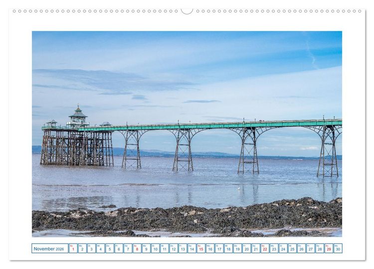 Produktbild: Seebr&uuml;cken im Vereinigten K&ouml;nigreich (Wandkalender 2026 DIN A2 quer), CALVENDO Monatskalender