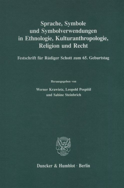 Produktbild: Sprache, Symbole und Symbolverwendungen in Ethnologie, Kulturanthropologie, Religion und Recht.