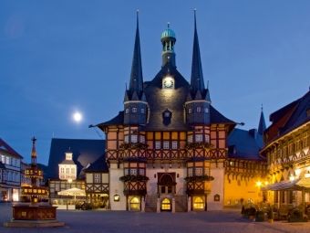 Produktbild: CALVENDO Puzzle Rathaus, Wernigerode | 1000 Teile Lege-Gr&ouml;&szlig;e 64x48cm Foto-Puzzle f&uuml;r gl&uuml;ckliche Stunden