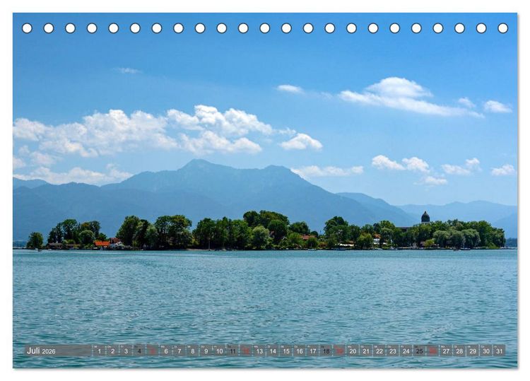 Produktbild: Traumhafter Chiemsee &ndash; Impressionen vom Bayerischen Meer (Tischkalender 2026 DIN A5 quer), CALVENDO Monatskalender