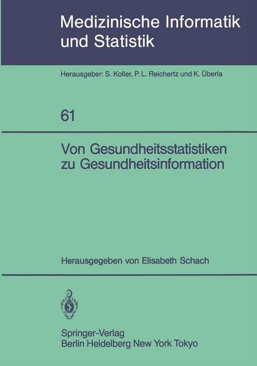 Produktbild: Von Gesundheitsstatistiken zu Gesundheitsinformation