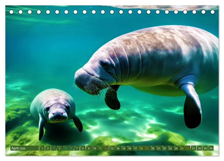 Produktbild: Tierkinder der Meere - entdecke ihre Welt (Tischkalender 2026 DIN A5 quer), CALVENDO Monatskalender
