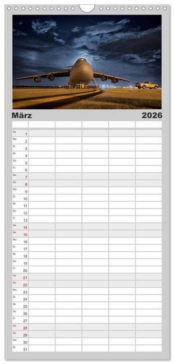 Produktbild: Familienplaner 2026 - Kampfjets &bull; U.S. Aircraft mit 5 Spalten (Wandkalender, 21 x 45 cm) CALVENDO