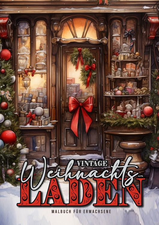 Produktbild: Vintage Weihnachtsladen Malbuch f&uuml;r Erwachsene