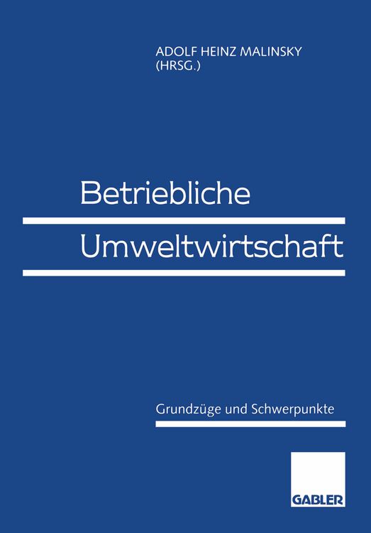 Produktbild: Betriebliche Umweltwirtschaft