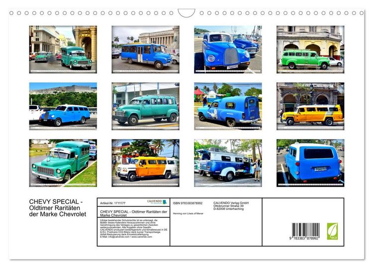 Produktbild: CHEVY SPECIAL - Oldtimer Rarit&auml;ten der Marke Chevrolet (Wandkalender 2025 DIN A3 quer), CALVENDO Monatskalender