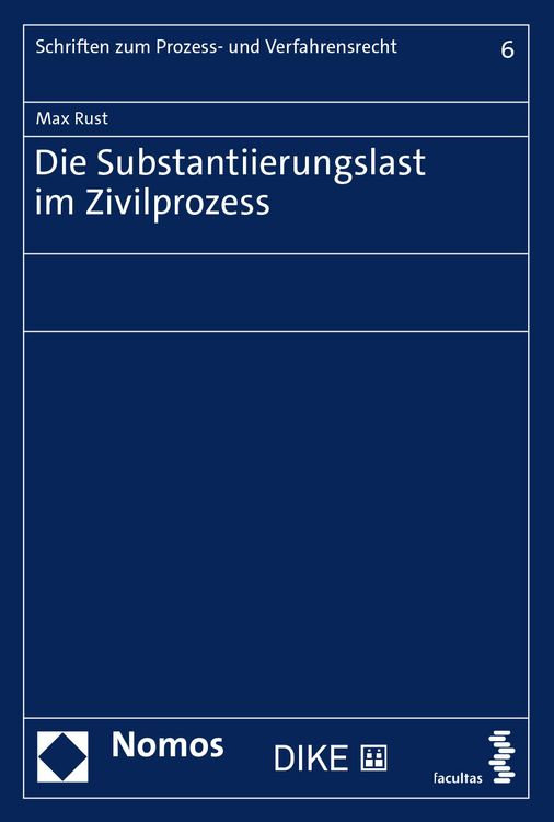 Produktbild: Die Substantiierungslast im Zivilprozess