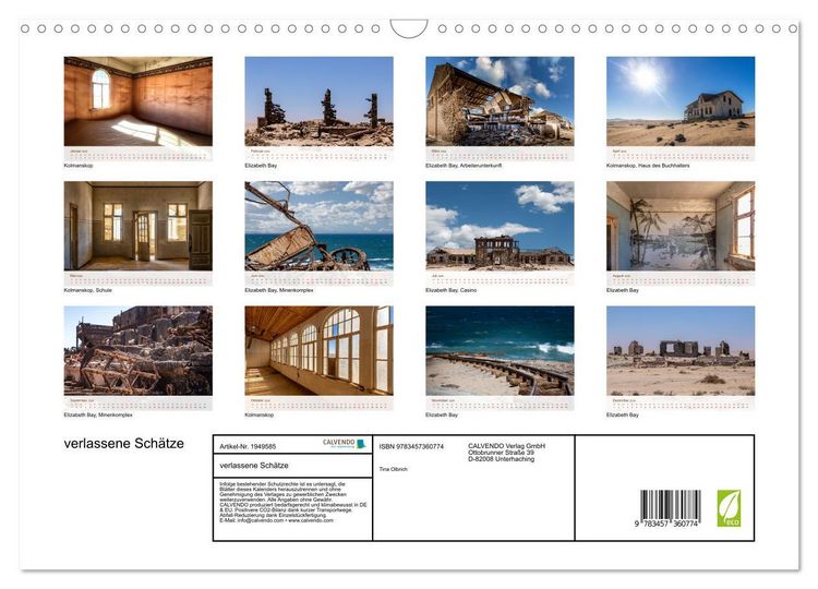 Produktbild: verlassene Sch&auml;tze (Wandkalender 2026 DIN A3 quer), CALVENDO Monatskalender