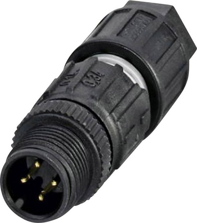 Produktbild: Phoenix Contact 1641714 Sensor-/Aktor-Steckverbinder, unkonfektioniert M12 Stecker, gerade Polzahl Sensoren: 4 1 St.