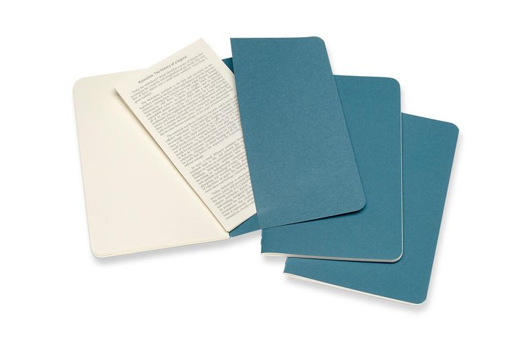 Produktbild: Moleskine Cahier Pocket/A6, 3er Set, Blanko, Lebhaftes Blau