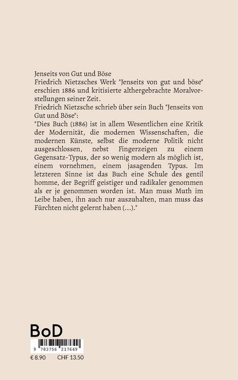 Produktbild: Jenseits von Gut und B&ouml;se