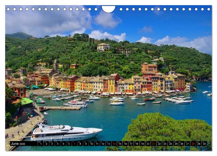 Produktbild: Riviera di Levante The Coast of Liguria (Wall Calendar 2026 DIN A4 landscape), CALVENDO 12 Month Wall Calendar