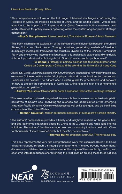 Produktbild: Korea-US-China Trilateral Relations in the Xi Jinping Era