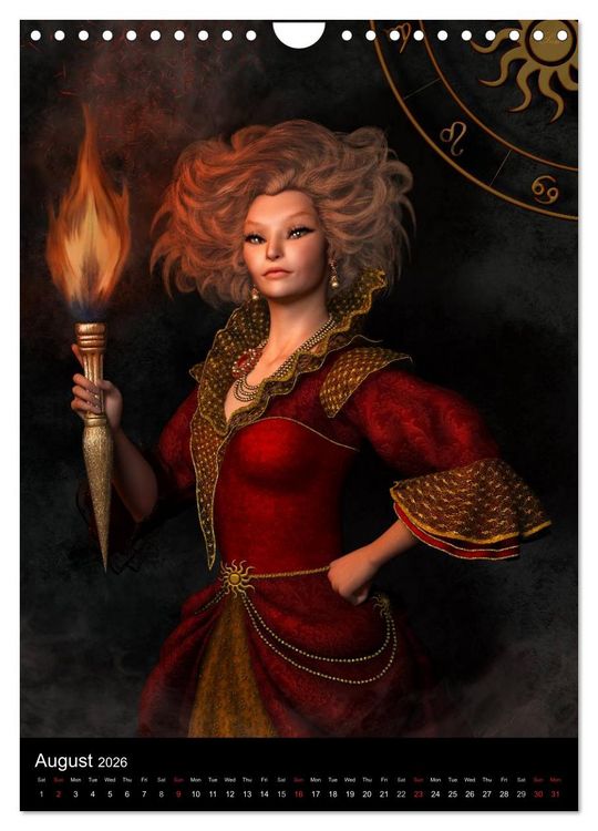 Produktbild: Zodiac Fantasy Circle (Wall Calendar 2026 DIN A4 portrait), CALVENDO 12 Month Wall Calendar