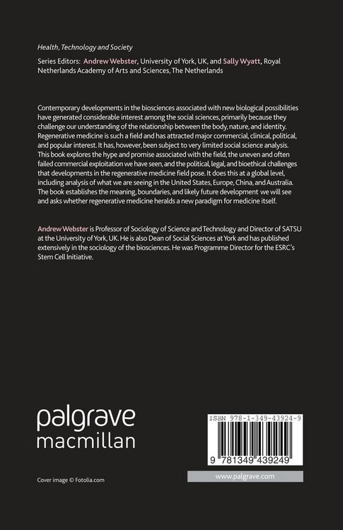 Produktbild: The Global Dynamics of Regenerative Medicine