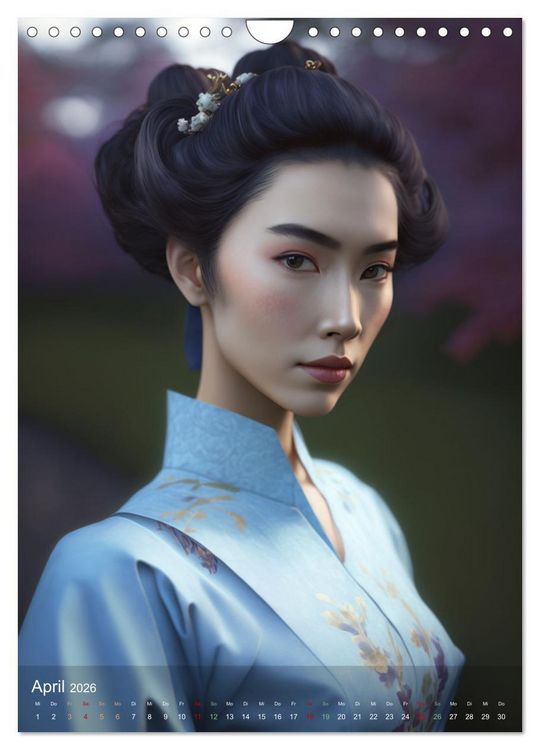 Produktbild: Wundersch&ouml;ne Portraits Japanischer Geishas (Wandkalender 2026 DIN A4 hoch), CALVENDO Monatskalender