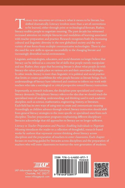 Produktbild: Literacy in Teacher Preparation and Practice