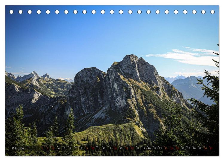 Produktbild: Naturparadies Allg&auml;u - Von Oberstdorf bis F&uuml;ssen (Tischkalender 2026 DIN A5 quer), CALVENDO Monatskalender