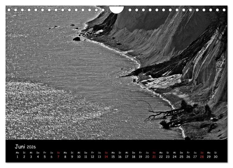 Produktbild: R&uuml;gen in schwarz-wei&szlig; (Wandkalender 2026 DIN A4 quer), CALVENDO Monatskalender