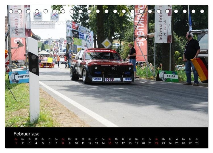 Produktbild: Bergrennen im Opel (Tischkalender 2026 DIN A5 quer), CALVENDO Monatskalender