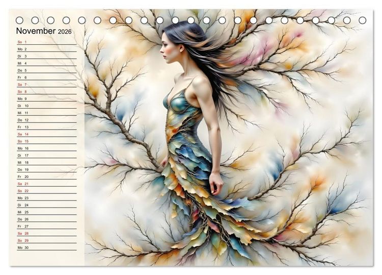 Produktbild: Waldgeborene Eleganz (Tischkalender 2026 DIN A5 quer), CALVENDO Monatskalender