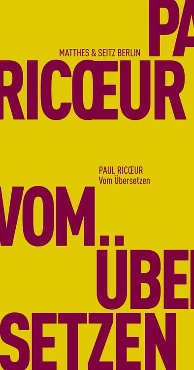 Bild vom Artikel Vom Übersetzen vom Autor Paul Ricoeur