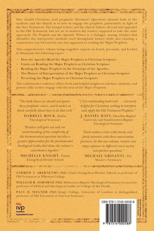 Produktbild: The Prophets and the Apostolic Witness