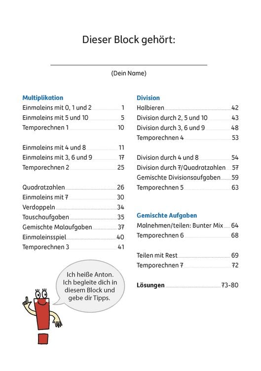 Produktbild: 1x1 lernen 2./3. Klasse &Uuml;bungsblock