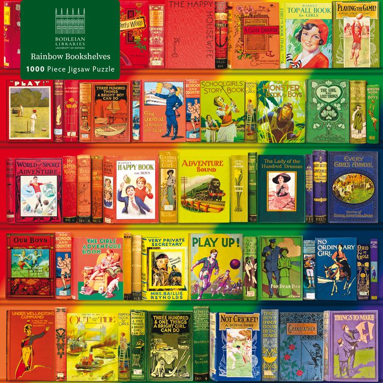 Produktbild: Puzzle - Bodleian Libraries, Regenbogenfarbenes B&uuml;cherregal