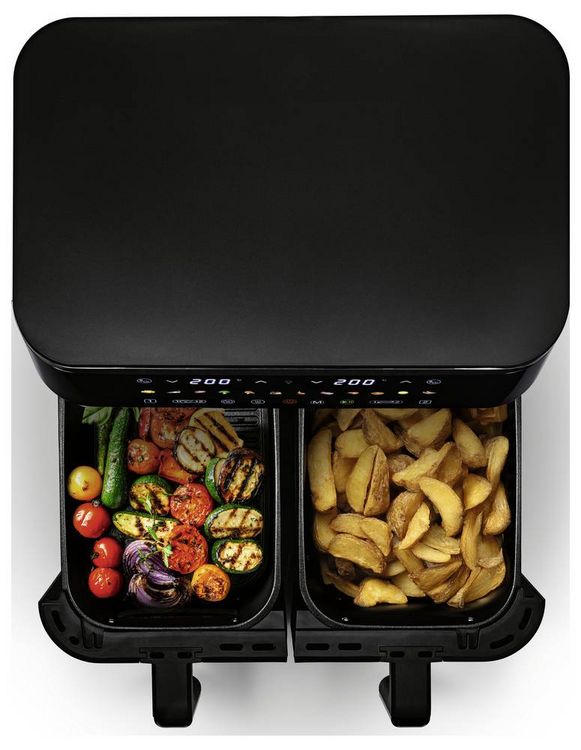 Produktbild: GourmetMaxx 16818 Hei&szlig;luft-Fritteuse 12l 2800W Antihaftbeschichtung, BPA-frei, Cool-Touch-Geh&auml;use, digitaler Timer, Grillfunktion