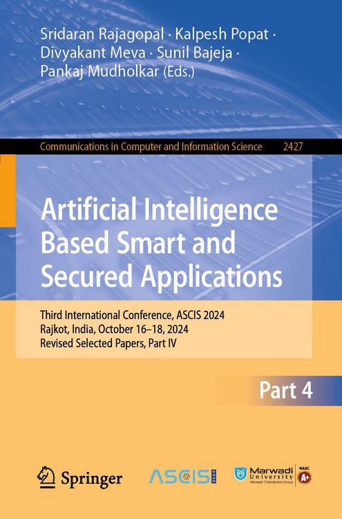 Produktbild: Artificial Intelligence Based Smart and Secured Applications