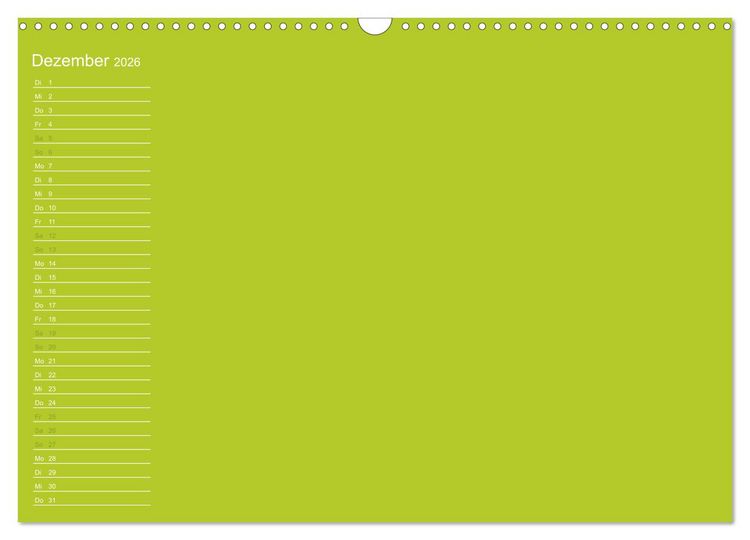 Produktbild: Bastel-Geburtstagskalender gr&uuml;n / Geburtstagskalender (Wandkalender 2026 DIN A3 quer), CALVENDO Monatskalender