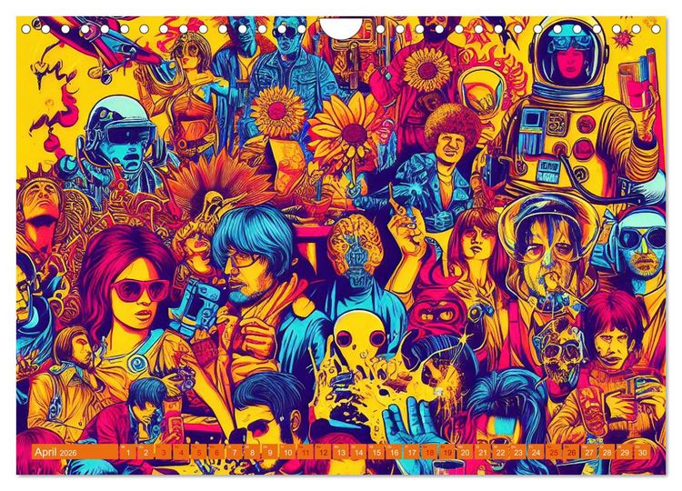 Produktbild: Psychodelic Art (Wandkalender 2026 DIN A4 quer), CALVENDO Monatskalender