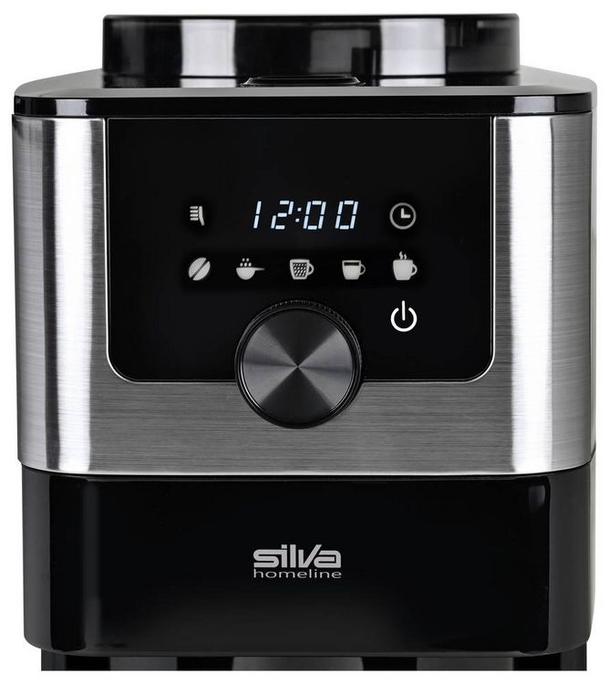Produktbild: Silva Homeline KA-M 200 INOX Kaffeemaschine Schwarz, Inox Fassungsverm&ouml;gen Tassen=4 Display, Glaskanne, mit Filterkaffee-Funktion