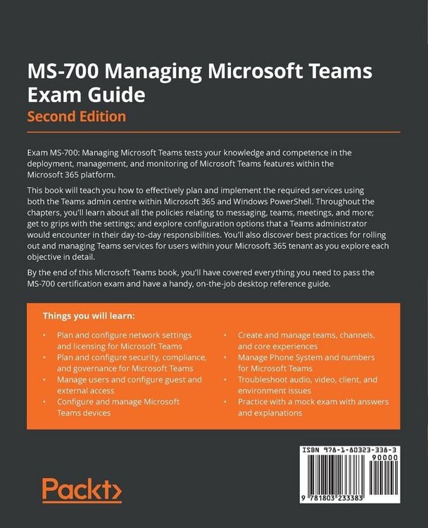 Produktbild: MS-700 Managing Microsoft Teams Exam Guide - Second Edition