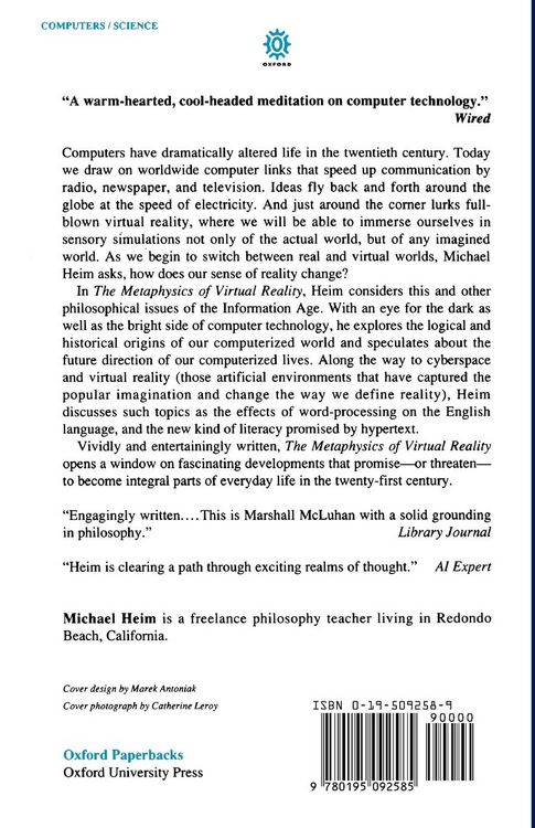 Produktbild: The Metaphysics of Virtual Reality