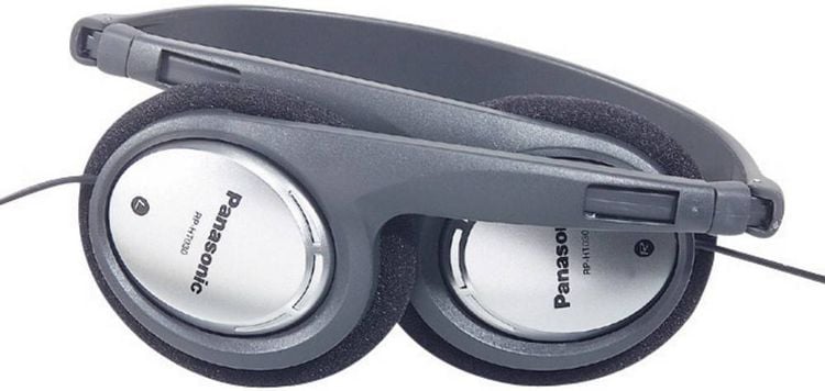 Produktbild: Panasonic RP-HT030 On Ear Kopfhörer kabelgebunden Schwarz, Silber Leichtbügel